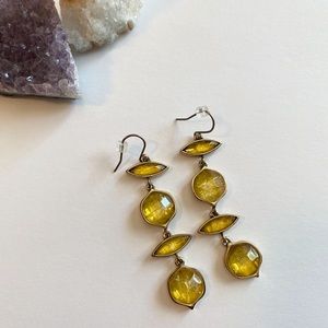 {lucky brand} yellow & brass drop earring
